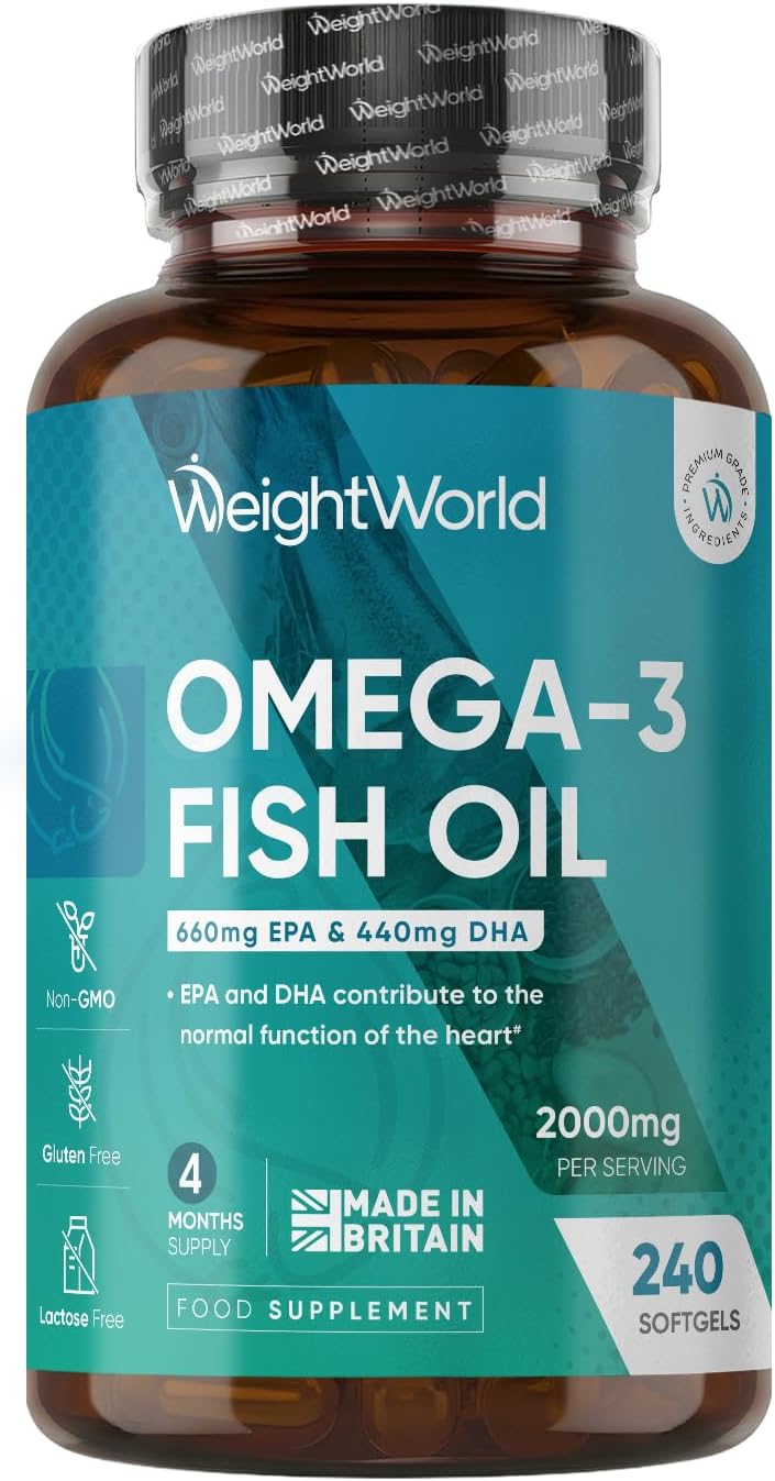 WEIGHTWORLD Omega 3 Fish Oil 2000mg Softgels
