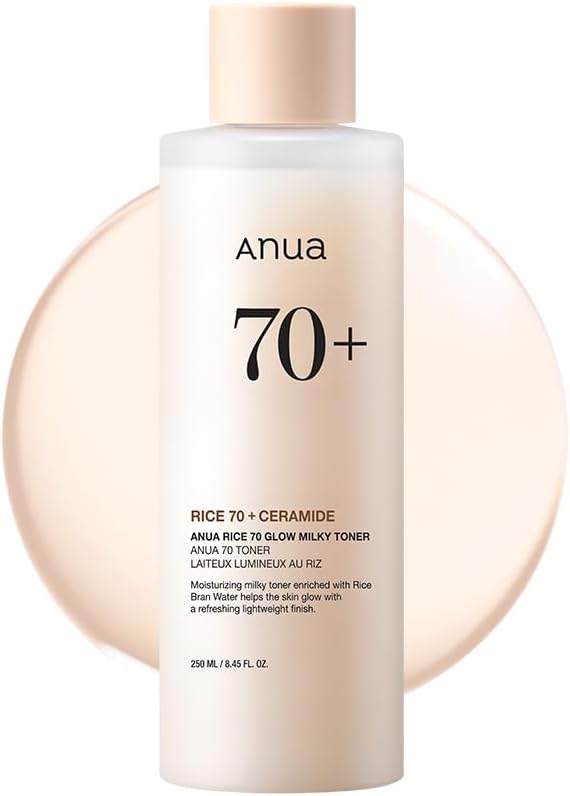 ANUA Rice 70 Glow Milky Toner product packaging