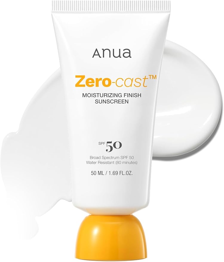 ANUA Zero-Cast Moisturizing Sunscreen SPF 50 product packaging