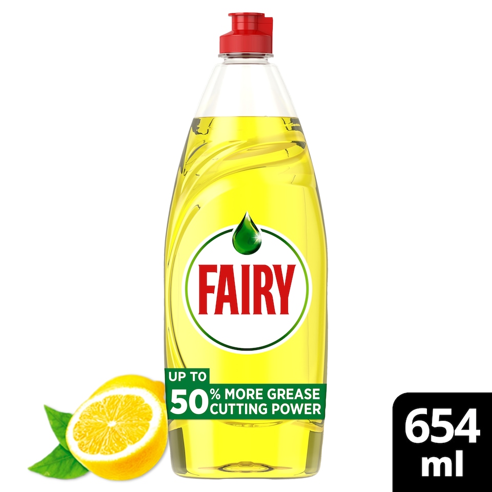 FAIRY Lemon Washing Up Liquid product packaging