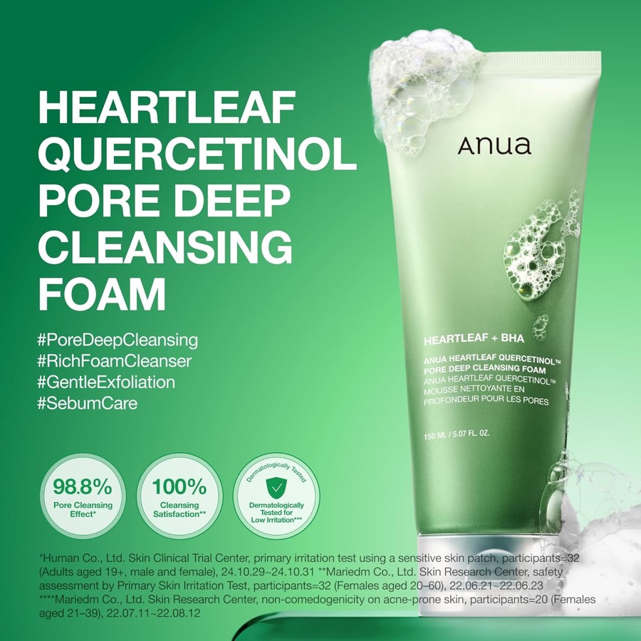 ANUA Heartleaf Quercetinol Pore Deep Cleansing Foam additional product photograph 2