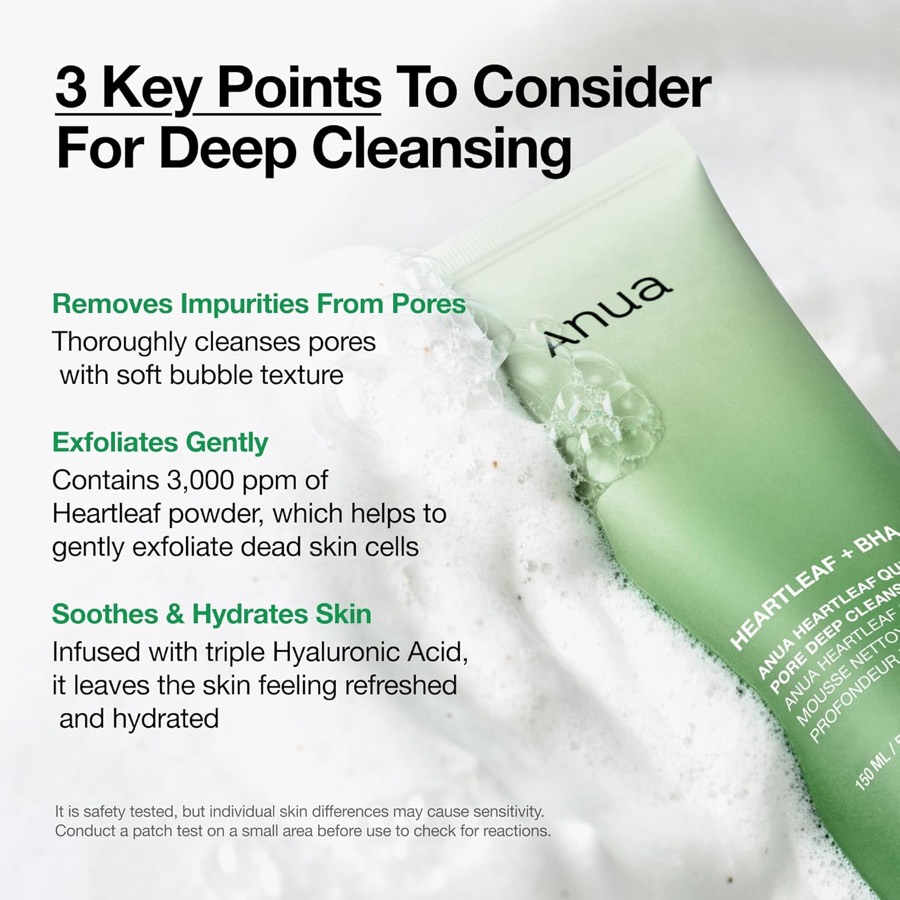 ANUA Heartleaf Quercetinol Pore Deep Cleansing Foam additional product photograph 3