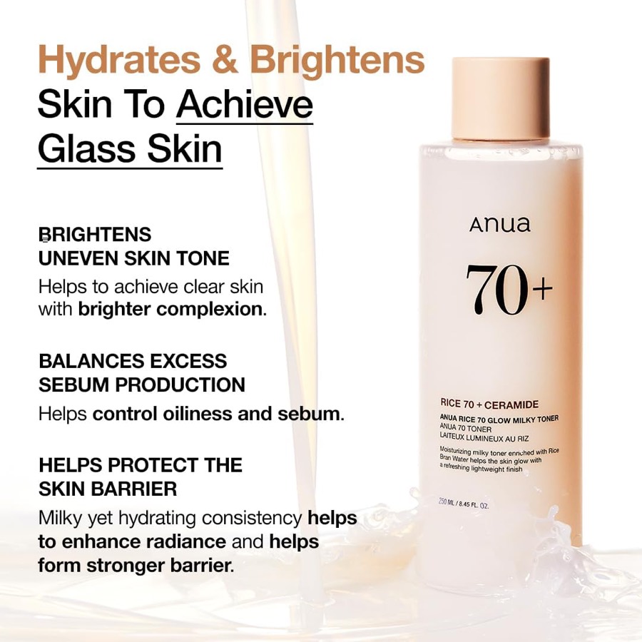 ANUA Rice 70 Glow Milky Toner additional product photograph 3