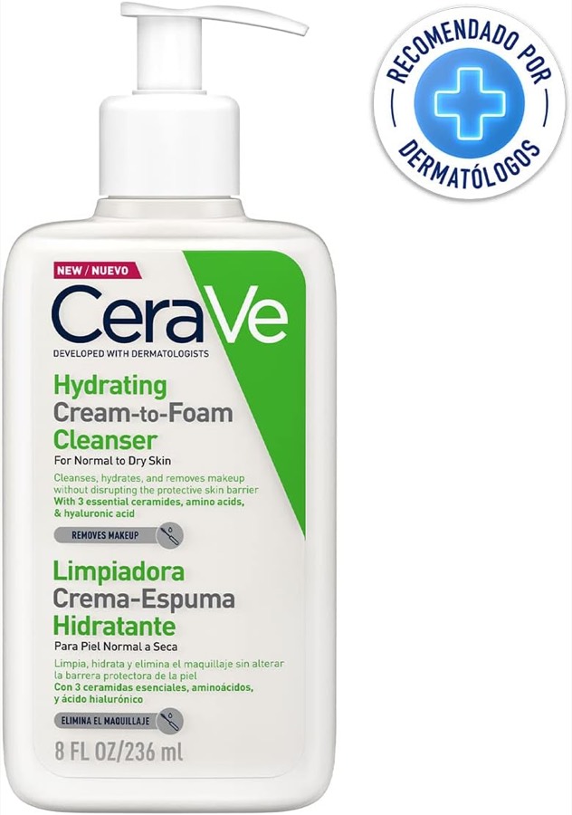 CERAVE Hydrating Cream-to-Foam Cleanser additional product photograph 3