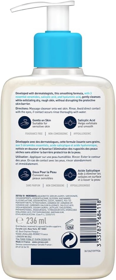 CERAVE SA SA Smoothing Cleanser additional product photograph 3