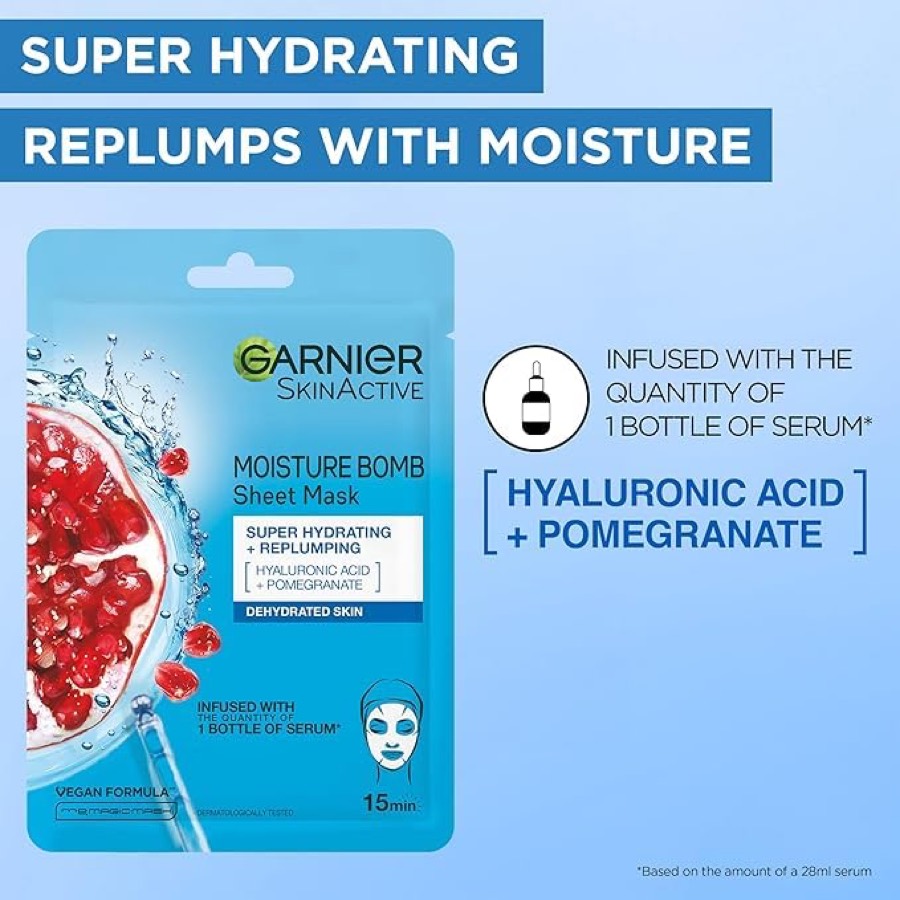 GARNIER Pomegranate Tissue Masks additional product photograph 3