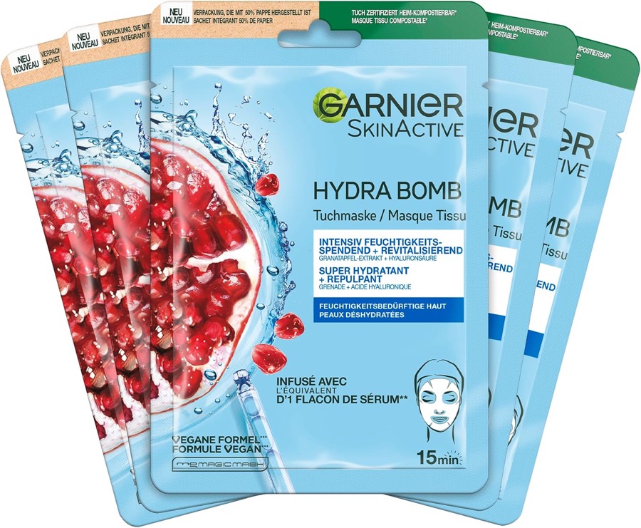 GARNIER Moisture Bomb Pomegranate Sheet Mask additional product photograph 3