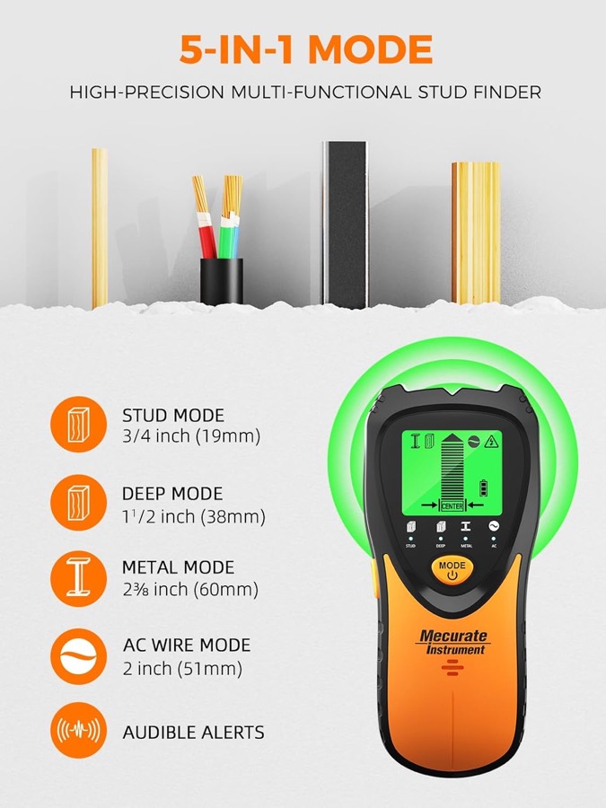 MECURATE Wall Scanner Stud Finder additional product photograph 2