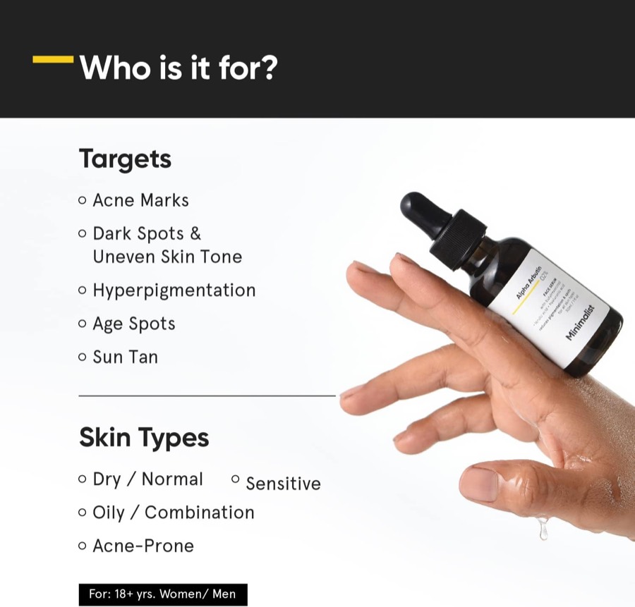 MINIMALIST 2% Alpha Arbutin Serum additional product photograph 2