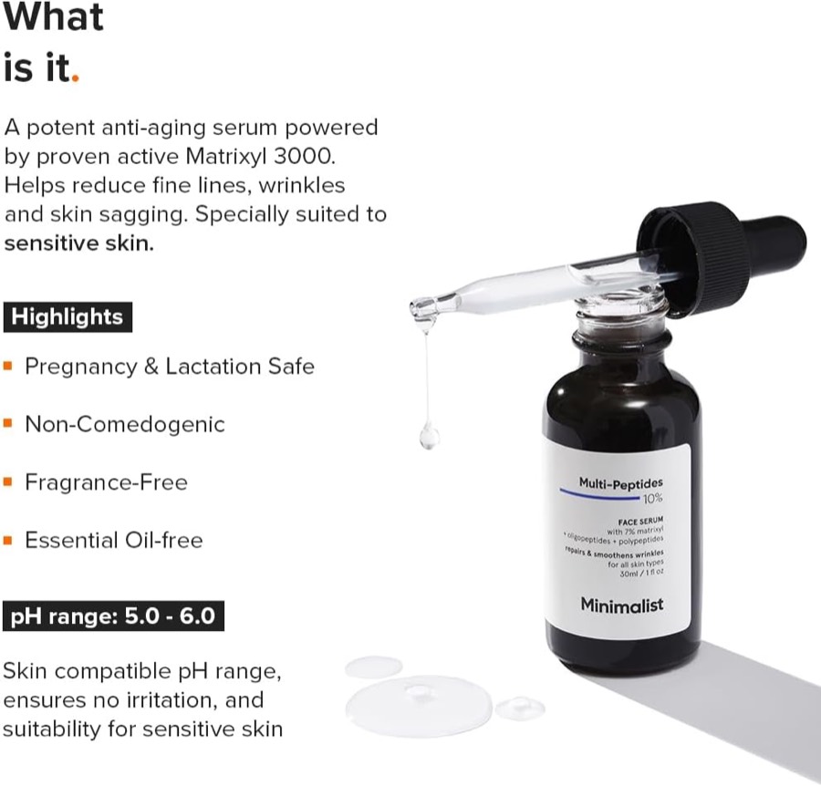 MINIMALIST Multi-Peptide Night Face Serum additional product photograph 2