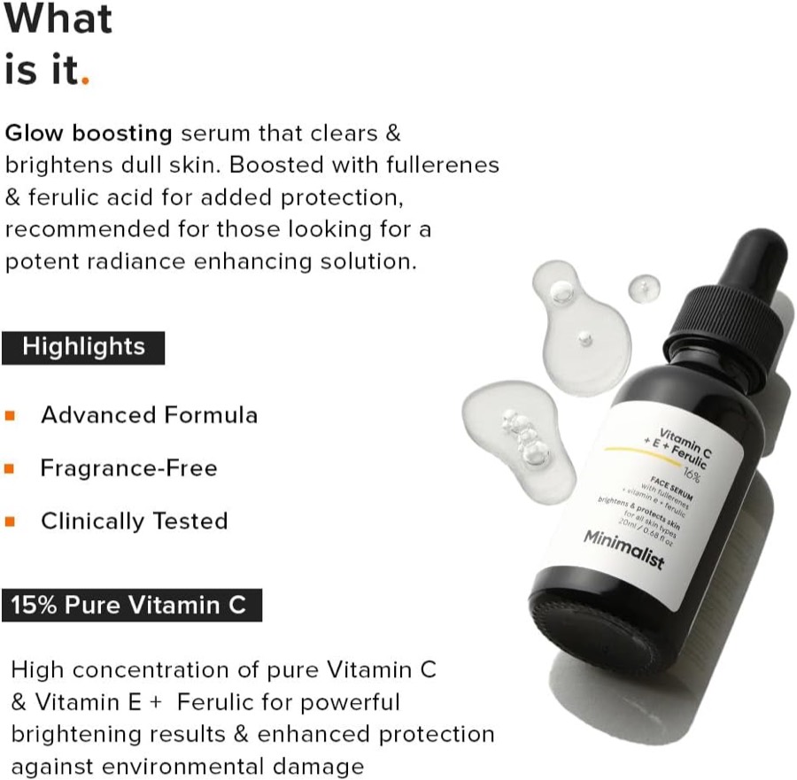 MINIMALIST 16% Vitamin C Serum additional product photograph 2