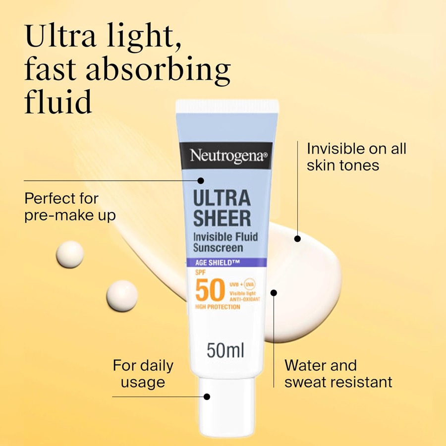 NEUTROGENA Ultra Sheer Age Shield Fluid SPF 50 additional product photograph 3