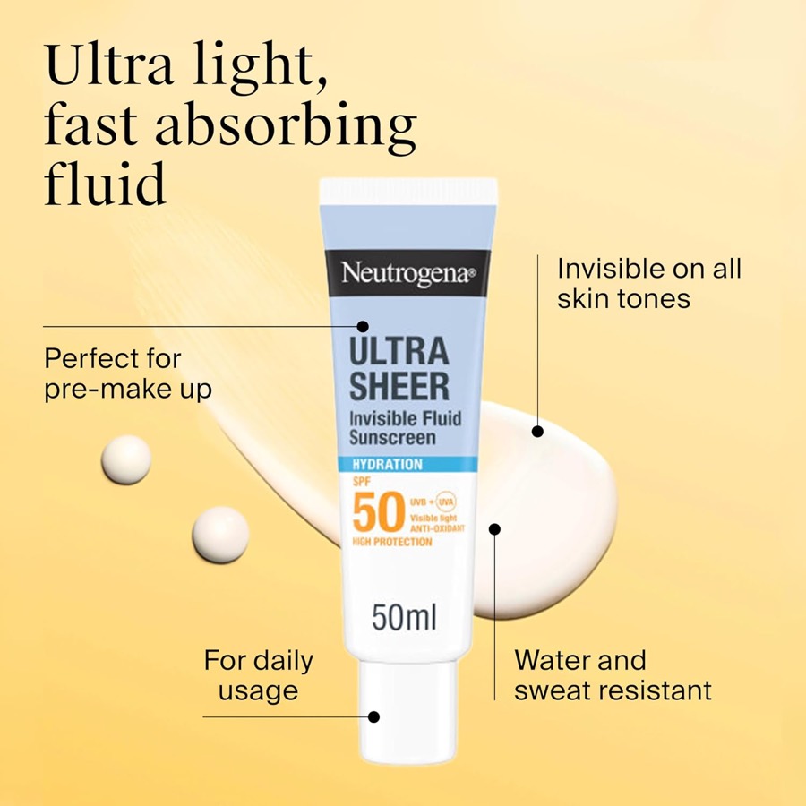 NEUTROGENA Ultra Sheer Invisible Fluid SPF 50 additional product photograph 3
