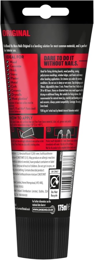 UNIBOND No More Nails Original Triple Pack additional product photograph 2