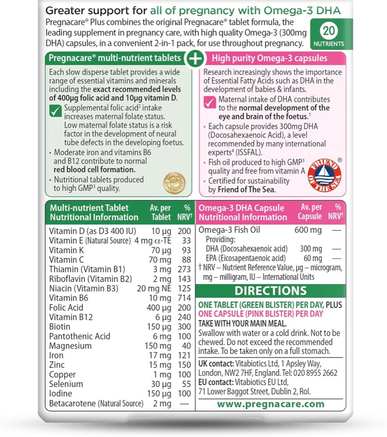 PREGNACARE Pregnacare Plus additional product photograph 2