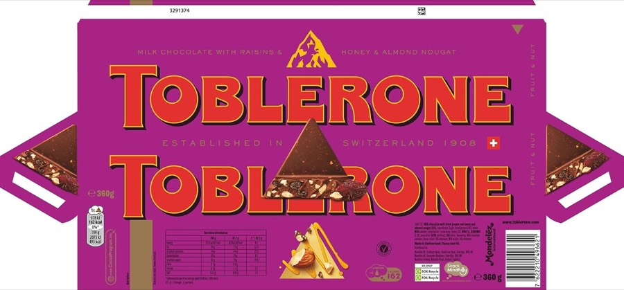 TOBLERONE Milk Chocolate Bar additional product photograph 3