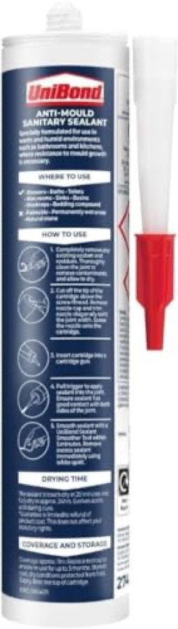 UNIBOND Healthy Kitchen & Bathroom Sealant additional product photograph 3