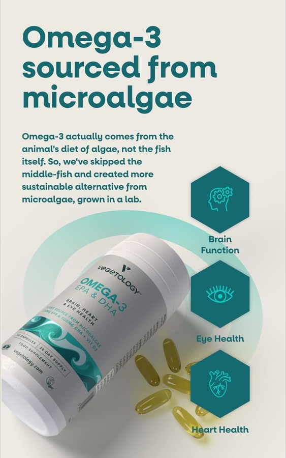 VEGETOLOGY Vegan Omega-3 Algae Oil additional product photograph 3