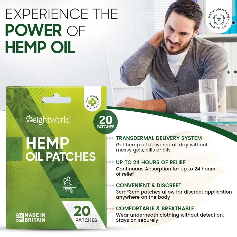 WEIGHTWORLD Hemp Seed Oil Patches additional product photograph 2
