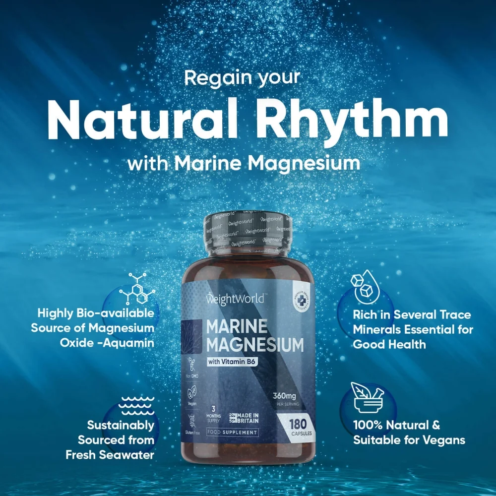 WEIGHTWORLD Marine Magnesium + Vitamin B6 Capsules additional product photograph 2