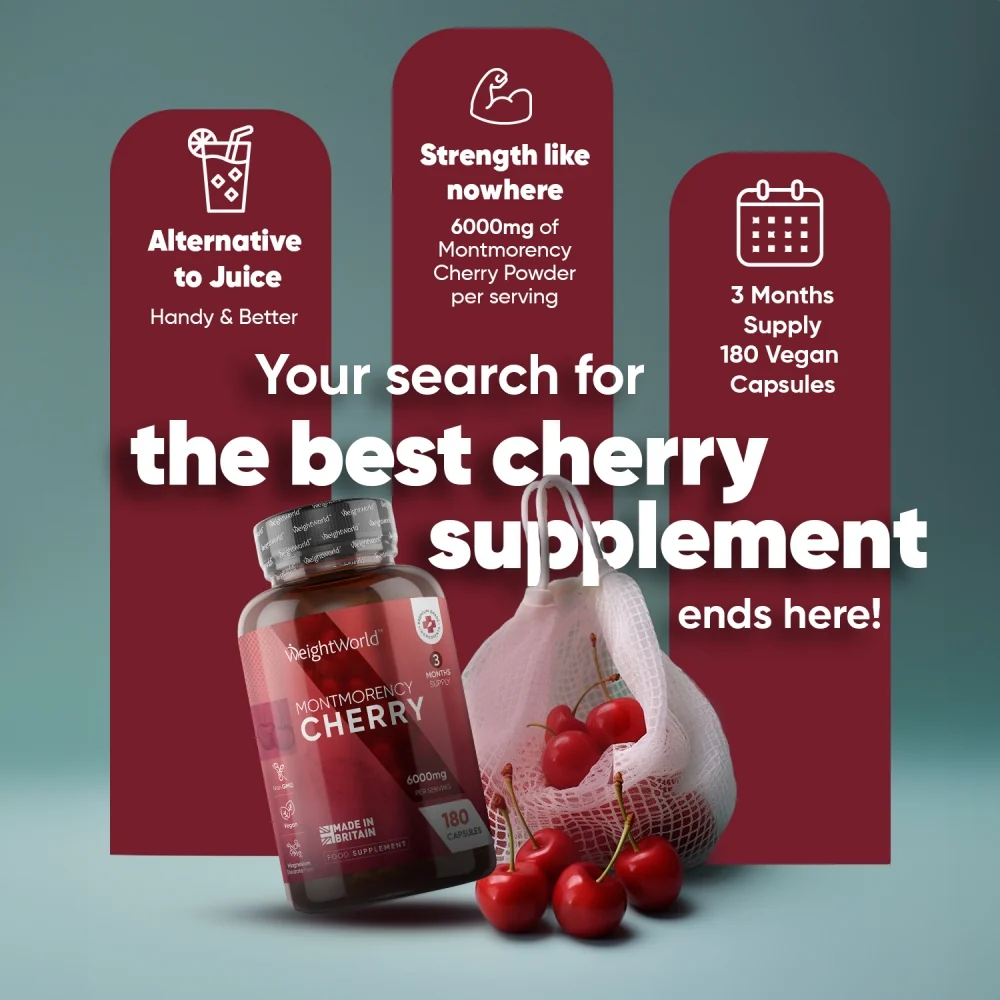 WEIGHTWORLD Montmorency Cherry Capsules additional product photograph 2