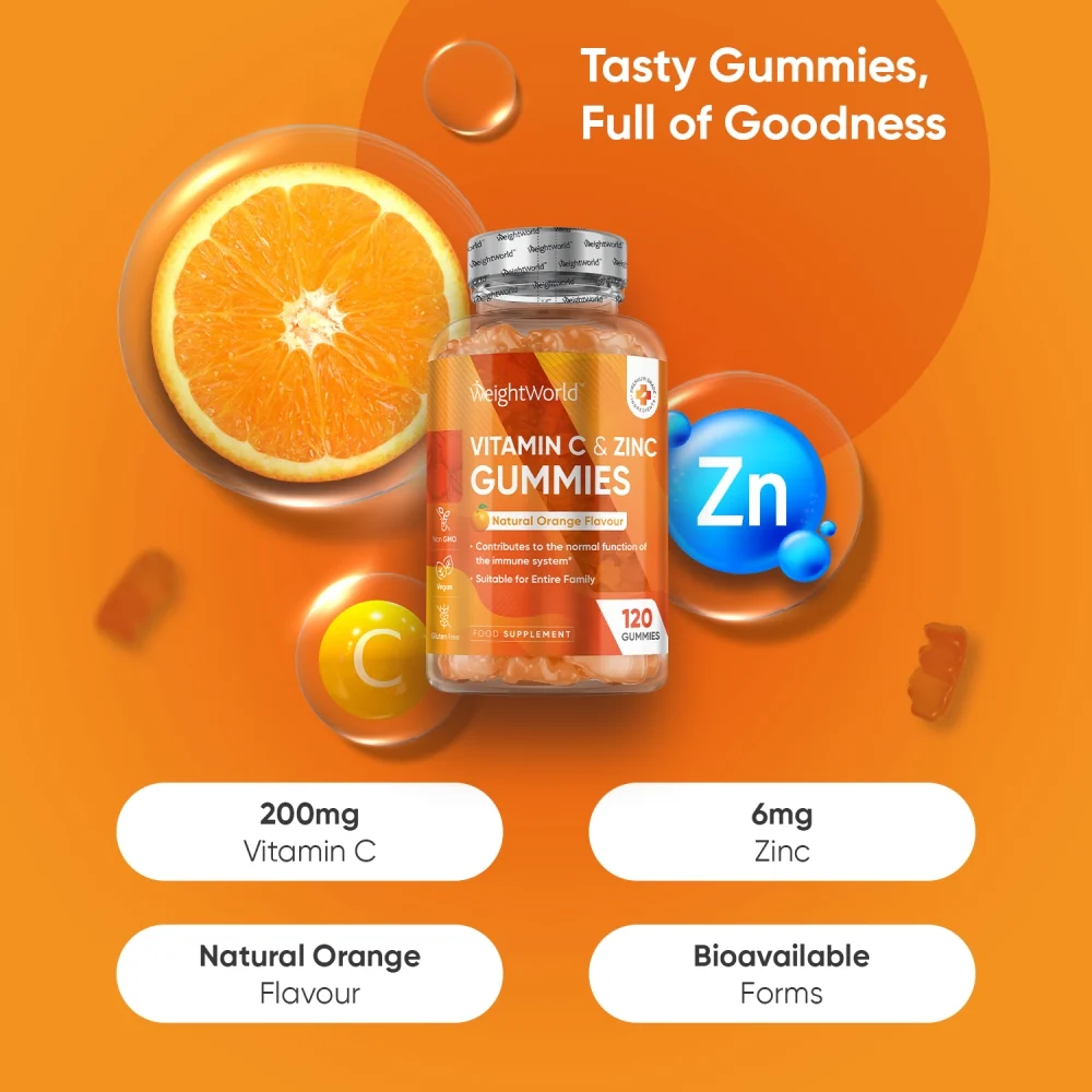 WEIGHTWORLD Vitamin C & Zinc Gummies additional product photograph 2