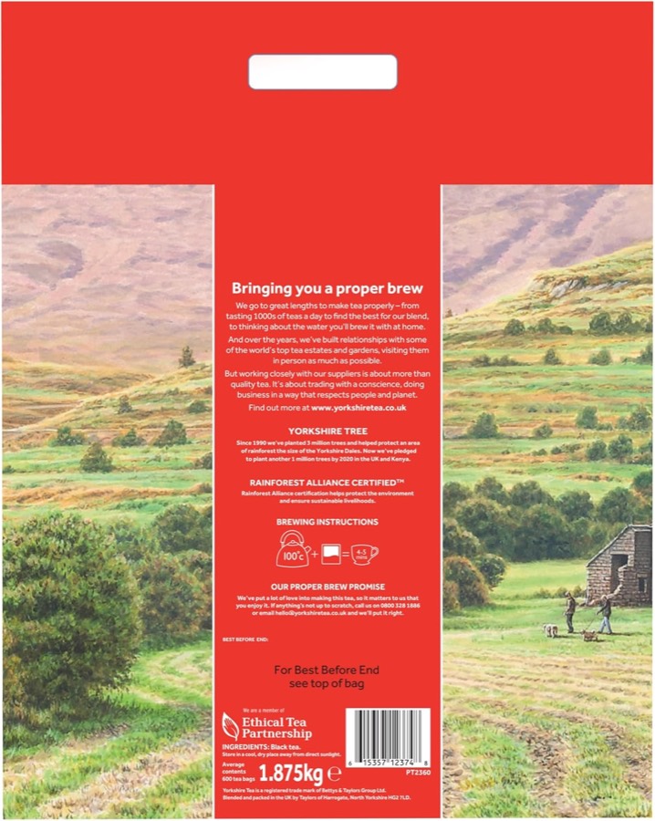 YORKSHIRE TEA Yorkshire Tea 600 Tea Bags additional product photograph 2