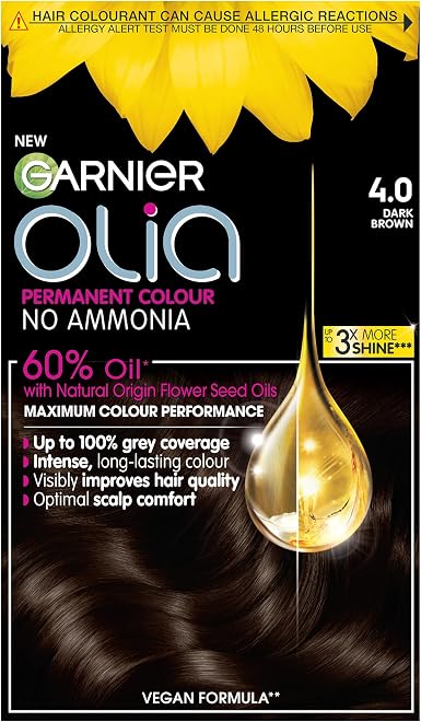 GARNIER Olia Permanent Hair Colour 4.0 Dark Brown product packaging
