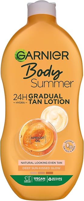GARNIER Summer Body Gradual Tan Moisturiser product packaging