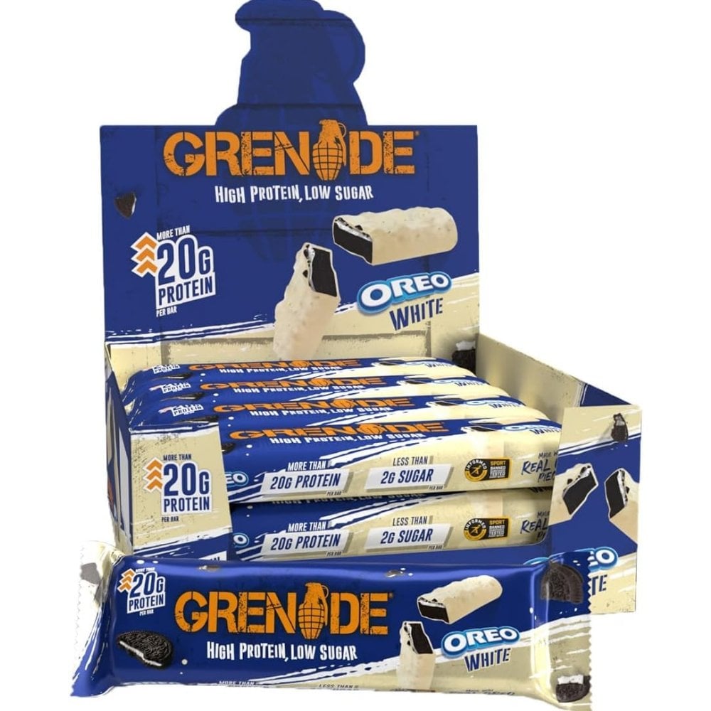 GRENADE OREO White Protein Bars product packaging