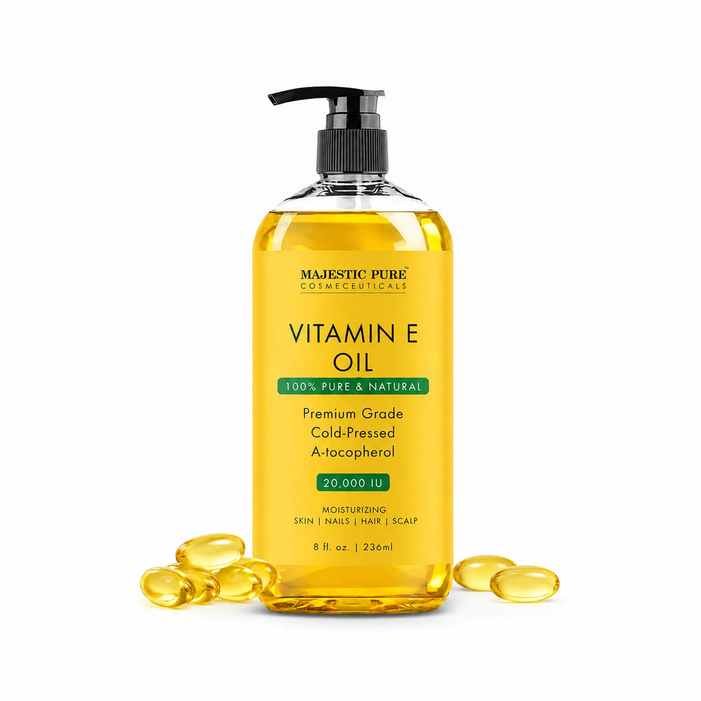 MAJESTIC PURE 100% Pure Vitamin E Oil product packaging
