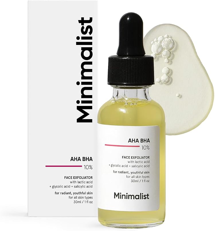 MINIMALIST 10% AHA BHA Exfoliating Serum product packaging