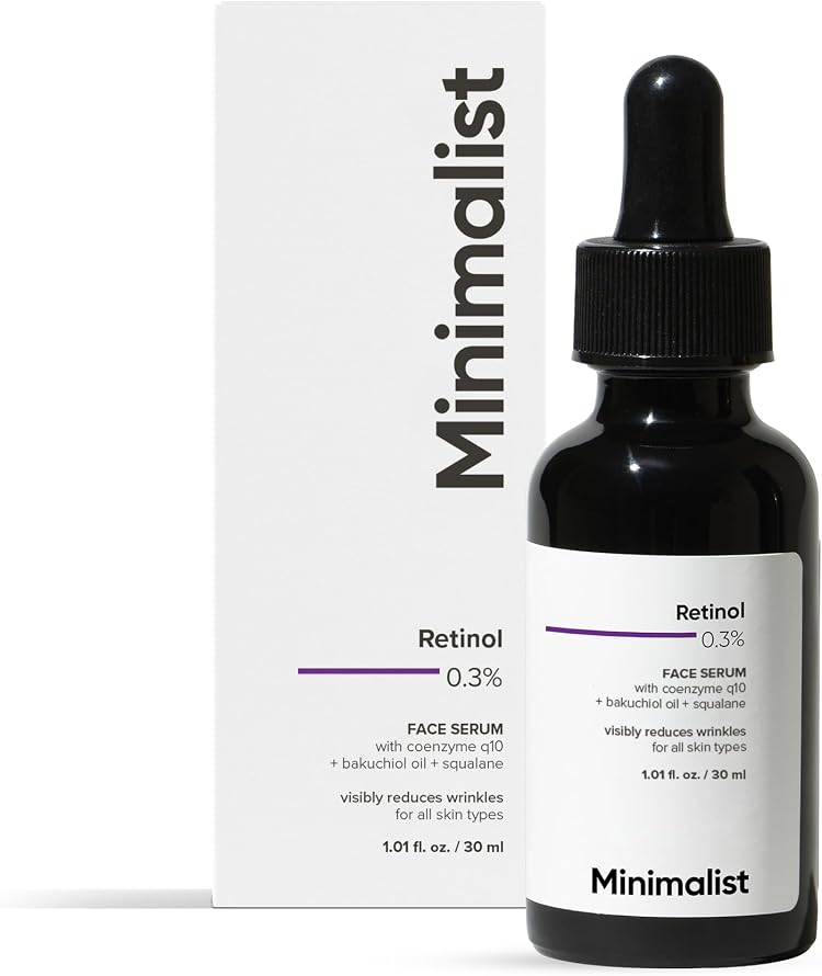 MINIMALIST 0.3% Retinol Night Face Serum product packaging