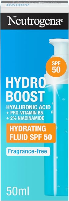 NEUTROGENA Hydro Boost Hydrating Face Fluid SPF 50 product packaging