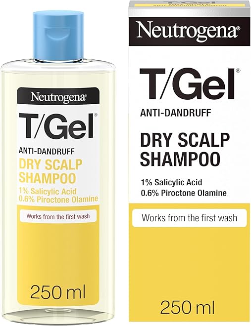 NEUTROGENA T/GEL Dry Hair Anti-Dandruff Shampoo product packaging