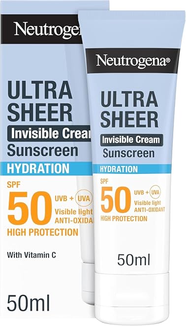 NEUTROGENA Ultra Sheer Hydration Cream SPF 50 product packaging