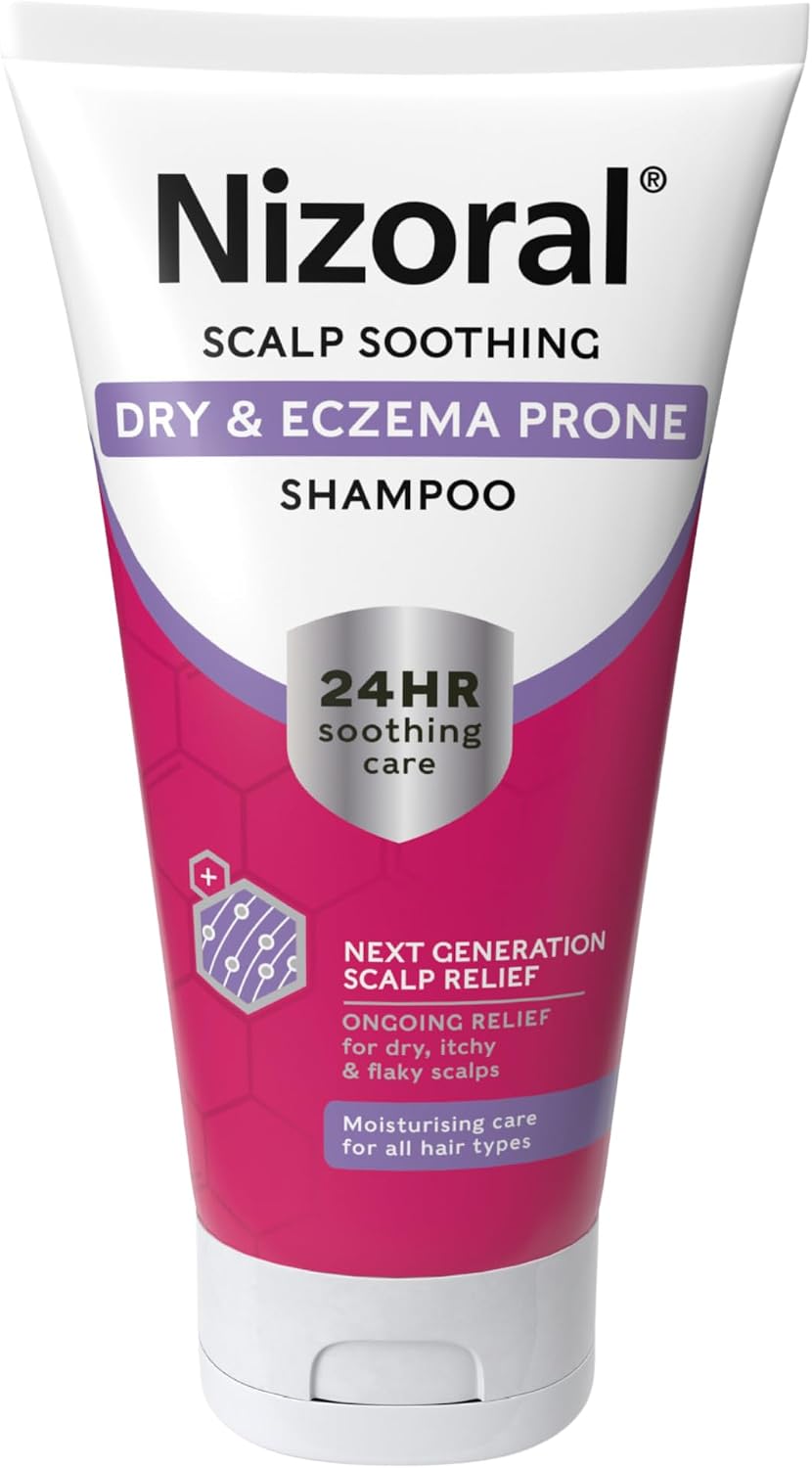 NIZORAL Scalp Soothing Dry & Eczema-Prone Shampoo product packaging