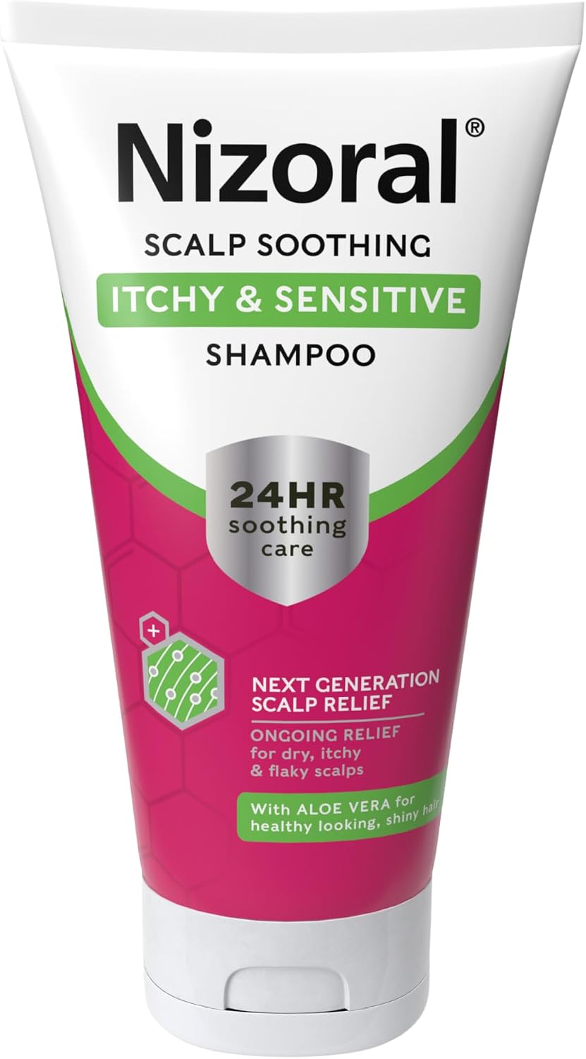 NIZORAL Scalp Soothing Itchy & Sensitive Shampoo product packaging