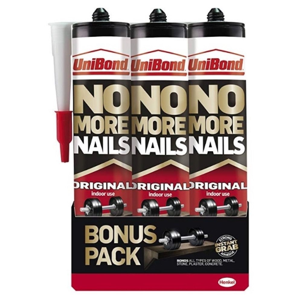 UNIBOND No More Nails Original Triple Pack product packaging