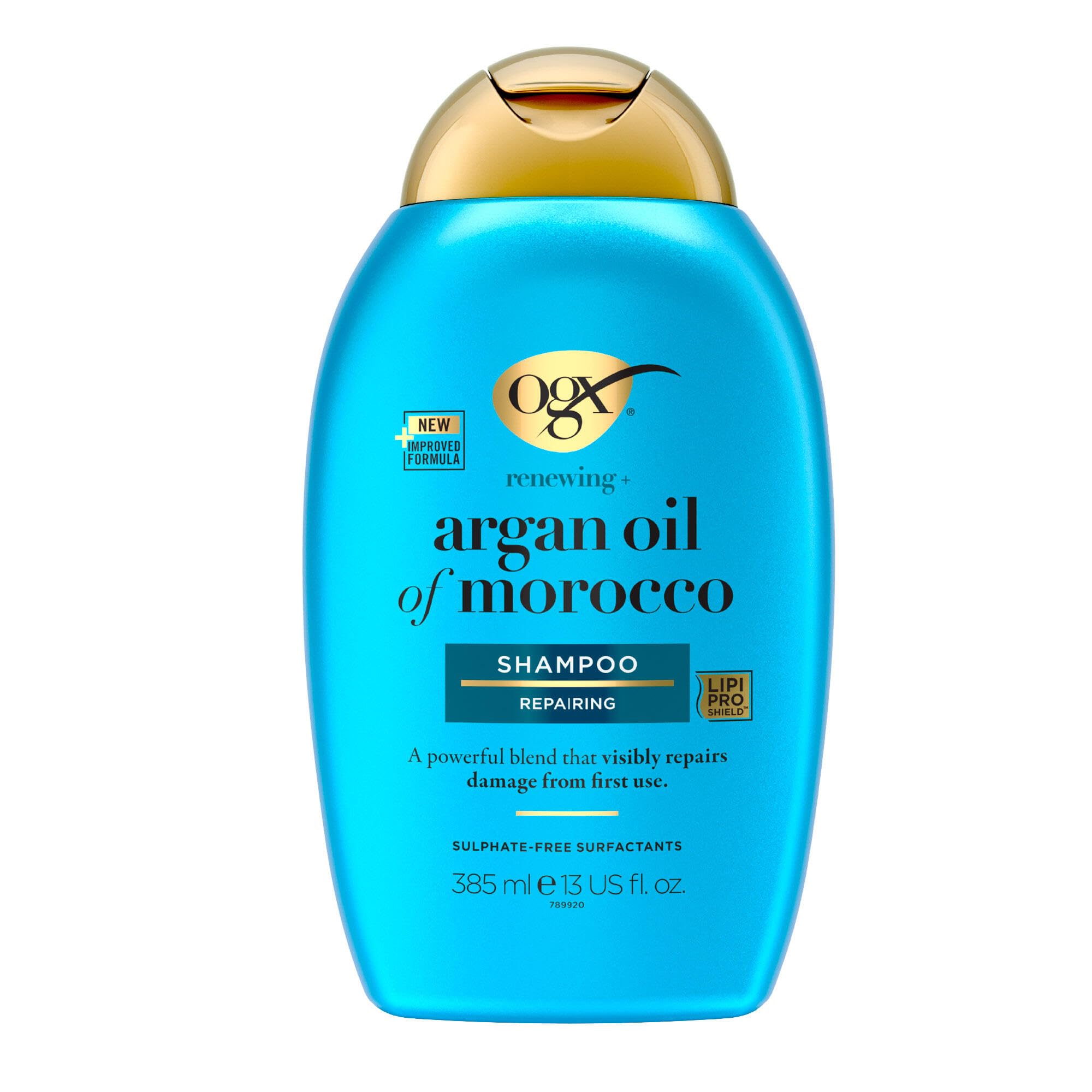 OGX Argan Oil of Morocco Repairing Shampoo product packaging