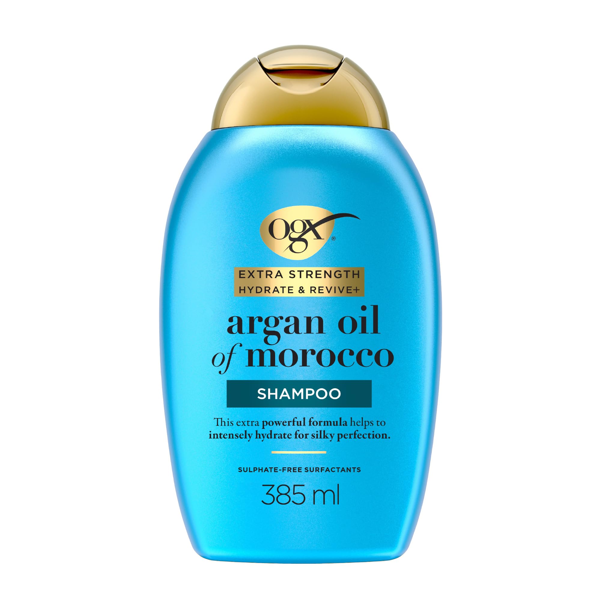 OGX Extra Strength Argan Oil Shampoo product packaging