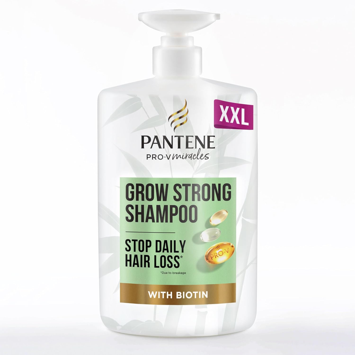 PANTENE Grow Strong Shampoo with Biotin product packaging