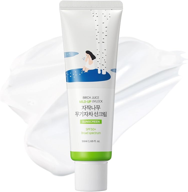 ROUND LAB Birch Juice Mild-Up Sunscreen SPF 50 product packaging