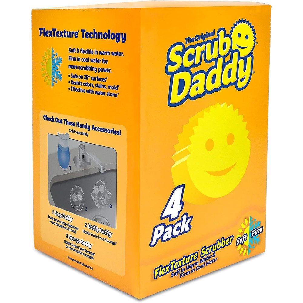 SCRUB DADDY Original Cleaning Sponge 4-Pack product packaging