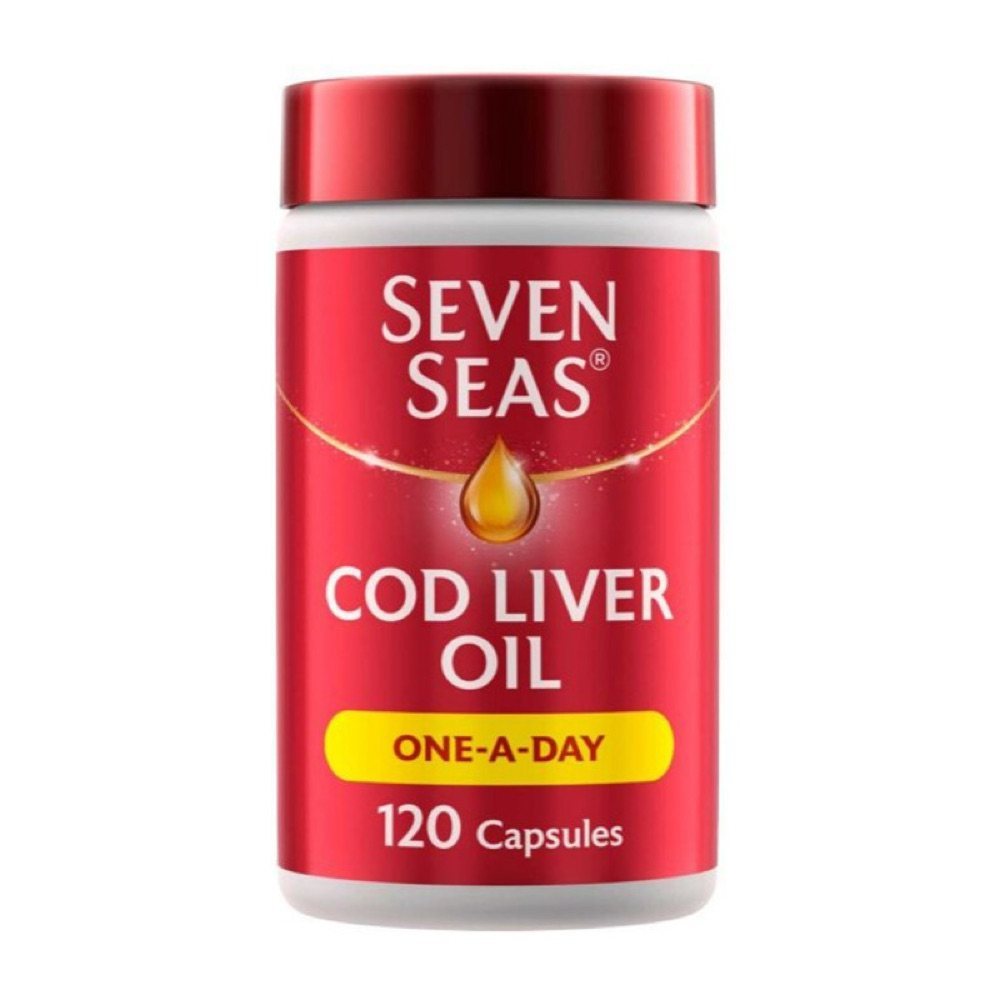 SEVEN SEAS Cod Liver Oil One-A-Day product packaging