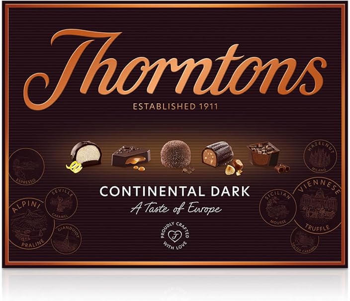 THORNTONS Continental Dark Selection product packaging