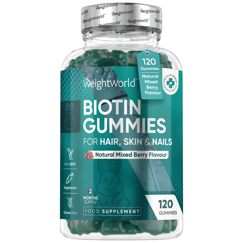 WEIGHTWORLD High-Strength Biotin Gummies product packaging