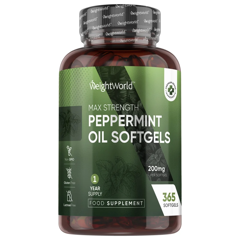 WEIGHTWORLD Peppermint Oil Softgels product packaging